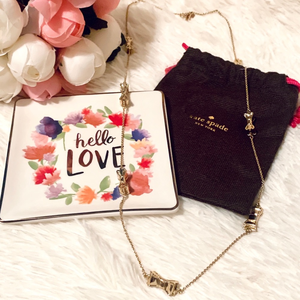 Kate Spade Take a Bow gold necklace